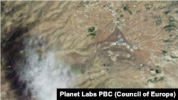 Спутниковый снимок ракетной базы Тебриз-Север после удара, Иран, 13 июня 2025 года