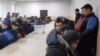 Russia - immigrants in a deportation center in Russia