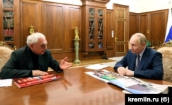 Карен Шахназаров на встрече с Владимиром Путиным в Кремле, 13 ноября 2024 года