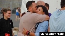 Мария Бокарева (слева) и Ксения Шойгу на мероприятии "Гонка героев", которое курирует дочь бывшего министра обороны