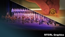 Qırımtatar milliy gimniniñ qayd etilüvi. Kollaj