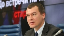 Mikhail Degtyaryov attends a press conference in Moscow in October 2019.