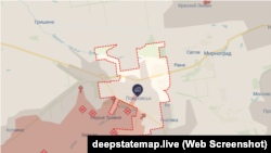 Покровськ на мапі DeepState станом на 2 листопада 2025 року