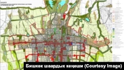 Бишкек шаарынын картасы.