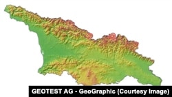 Карта ледниковых «горячих точек» в Грузии, созданная швейцарской компанией GEOTEST AG и грузинской компанией GeoGraphic, 2024 год