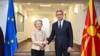 Северна Македонија - претседателката на Европската комисија, Урсула фон дер Лајен и премиерот на Северна Македонија, Христијан Мицкоски, 15 октомври 2025 година, Скопје. 
