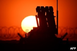 Patriot на військовій базі для України в аеропорту Жешув-Ясьонка, на південному сході Польщі, 6 березня 2025 року