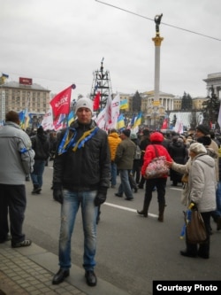 Валентин Виговський під час Євромайдану