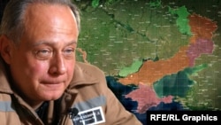 Фотоколлаж: карта оккупированных территорий Украины и осужденный за пособничество стране-агрессору Геннадий Параскевич