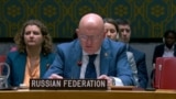 United States -- Vassiliy Nebenzya, permanent representative to the United Nations of the Russian Federation, addressing the UN Security Council, New York, May 6, 2025