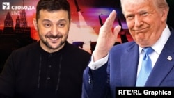 Владимир Зеленский менен Дональд Трамп. Коллаж. 