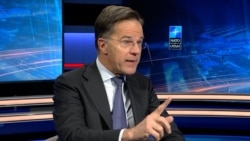 Генеральный секретарь НАТО Марк Рютте во время интервью RFE/RL