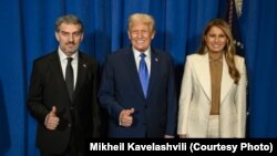 Михаил Кавелашвили с Дональдом и Меланией Трампами в Нью-Йорке