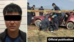 27 жаштагы кыздын өлүмүнө шектүүлөрдүн бири жана кыздын сөөгү табылган машине. (Сүрөт ИИМдин басма сөз кызматына таандык), 7-апрель, 2021-жыл. 