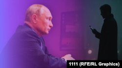 Коллаж: Путин и блокировка Рунета