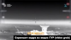 Поражение радиотелескопа РТ-70 под Евпаторией, скриншот кадра из видео ГУР